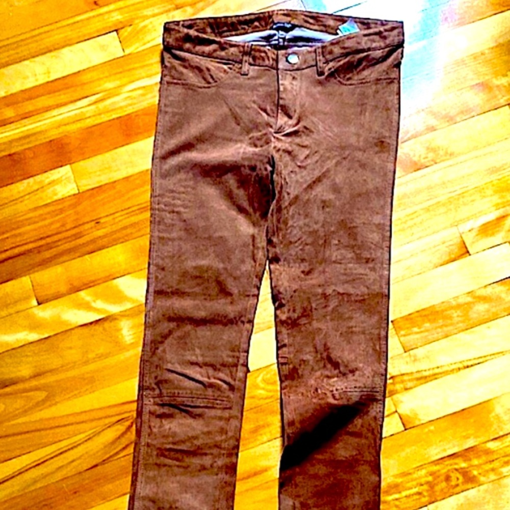Massimo Dutti lambskin pants